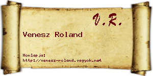 Venesz Roland névjegykártya
