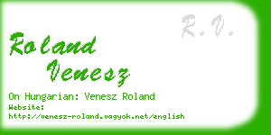 roland venesz business card